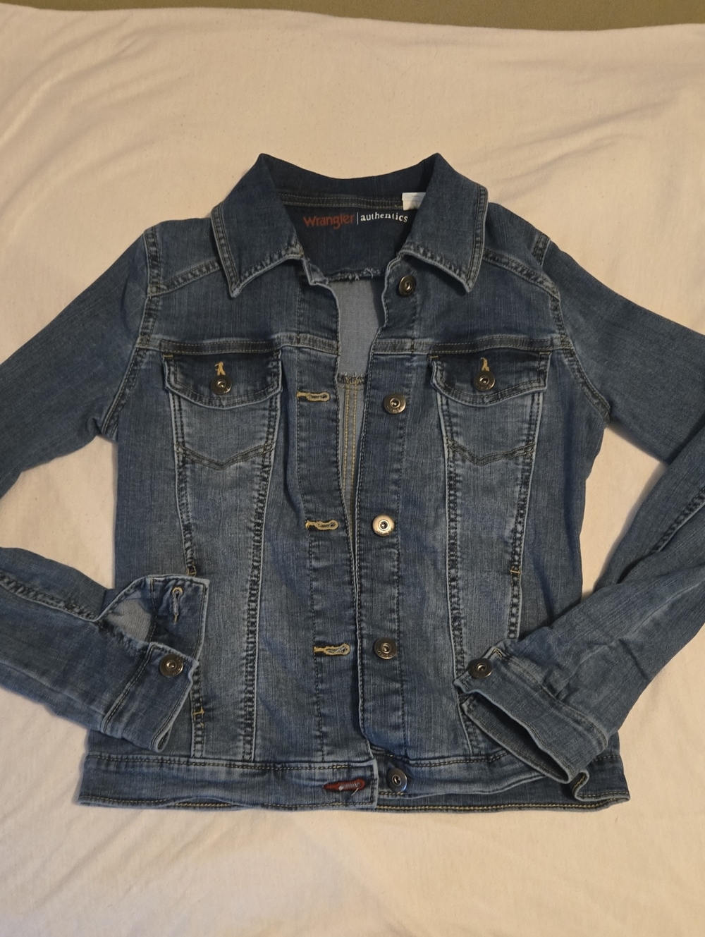 Wrangler Authentic Womens Indigo Blue Denim Jacket